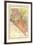 1893, Nevada State Map, Nevada, United States-null-Framed Giclee Print