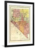 1893, Nevada State Map, Nevada, United States-null-Framed Giclee Print