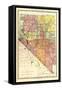 1893, Nevada State Map, Nevada, United States-null-Framed Stretched Canvas