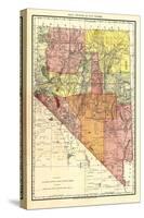 1893, Nevada State Map, Nevada, United States-null-Stretched Canvas