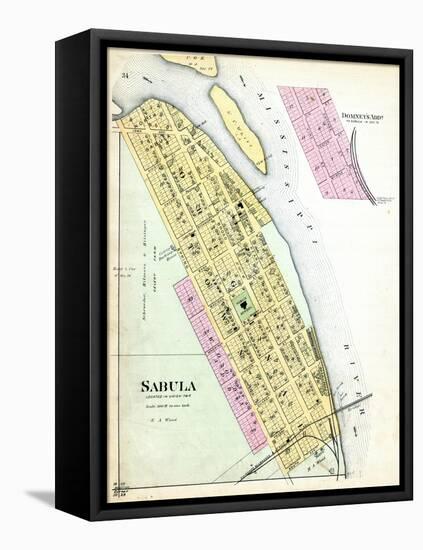 1893, Sabula, Iowa, United States-null-Framed Stretched Canvas