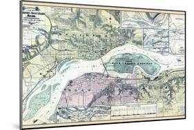 1894, Davenport 2, Rock Island and Moline - Topographical Map, Iowa, United States-null-Mounted Giclee Print