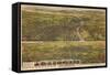 1894, Los Angeles, Drawn and Lithographed by B.W. Pierece, 1894, California, United States-null-Framed Stretched Canvas