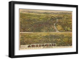1894, Los Angeles, Drawn and Lithographed by B.W. Pierece, 1894, California, United States-null-Framed Giclee Print