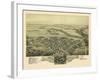 1894, Perkasie Bird's Eye View, Pennsylvania, United States-null-Framed Giclee Print