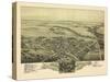 1894, Perkasie Bird's Eye View, Pennsylvania, United States-null-Stretched Canvas