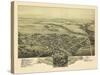 1894, Perkasie Bird's Eye View, Pennsylvania, United States-null-Stretched Canvas