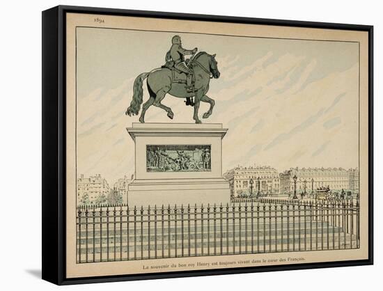 1894 Statue Is Erected in Memory of Henry Iv-Jacques de Breville-Framed Stretched Canvas