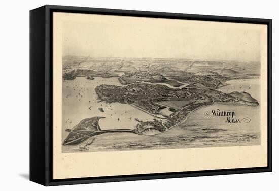 1894, Winthrop Bird's Eye View, Massachusetts, United States-null-Framed Stretched Canvas