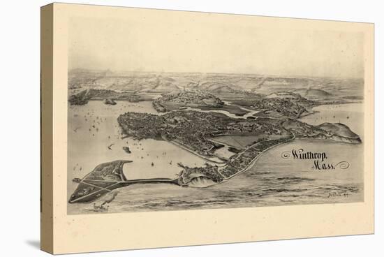 1894, Winthrop Bird's Eye View, Massachusetts, United States-null-Stretched Canvas