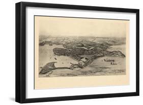 1894, Winthrop Bird's Eye View, Massachusetts, United States-null-Framed Giclee Print