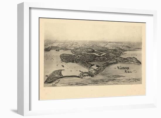 1894, Winthrop Bird's Eye View, Massachusetts, United States-null-Framed Giclee Print