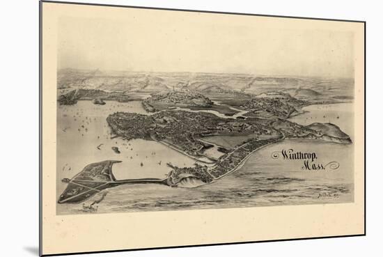 1894, Winthrop Bird's Eye View, Massachusetts, United States-null-Mounted Giclee Print