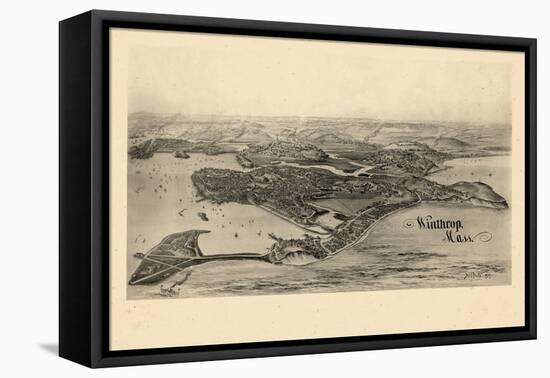 1894, Winthrop Bird's Eye View, Massachusetts, United States-null-Framed Stretched Canvas