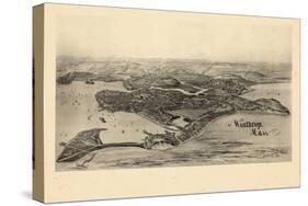 1894, Winthrop Bird's Eye View, Massachusetts, United States-null-Stretched Canvas