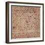 1895-9-15-503 W.34V Page of Handwriting-Michelangelo Buonarroti-Framed Giclee Print