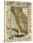 1895, California State Map Roads for Cyclers, bicycling, California, United States-null-Stretched Canvas