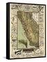 1895, California State Map Roads for Cyclers, bicycling, California, United States-null-Framed Stretched Canvas