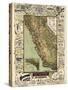 1895, California State Map Roads for Cyclers, bicycling, California, United States-null-Stretched Canvas