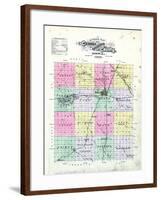 1895, Cerro Gordo County Outline, Iowa, United States-null-Framed Giclee Print