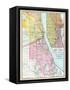 1895, Chicago Railroad Terminal Map 1895, Illinois, United States-null-Framed Stretched Canvas