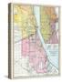 1895, Chicago Railroad Terminal Map 1895, Illinois, United States-null-Stretched Canvas