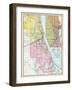 1895, Chicago Railroad Terminal Map 1895, Illinois, United States-null-Framed Giclee Print