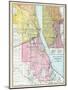 1895, Chicago Railroad Terminal Map 1895, Illinois, United States-null-Mounted Giclee Print