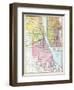 1895, Chicago Railroad Terminal Map 1895, Illinois, United States-null-Framed Giclee Print