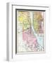 1895, Chicago Railroad Terminal Map 1895, Illinois, United States-null-Framed Giclee Print
