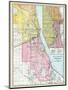 1895, Chicago Railroad Terminal Map 1895, Illinois, United States-null-Mounted Giclee Print