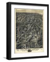 1895, Cripple Creek Mining District 1895c Bird's Eye View, Colorado, United States-null-Framed Giclee Print