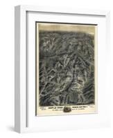 1895, Cripple Creek Mining District 1895c Bird's Eye View, Colorado, United States-null-Framed Giclee Print
