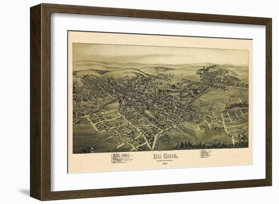 1895, Dubois Bird's Eye View, Pennsylvania, United States-null-Framed Giclee Print