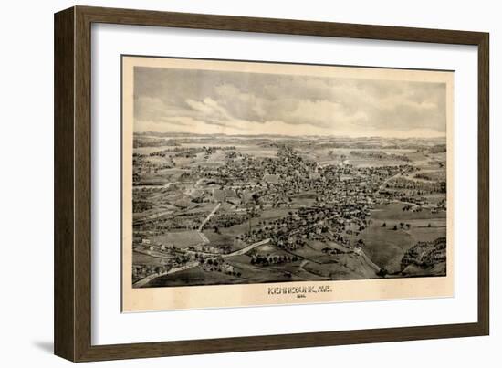 1895, Kennebunk Bird's Eye View, Maine, United States-null-Framed Giclee Print