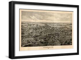 1895, Kennebunk Bird's Eye View, Maine, United States-null-Framed Giclee Print