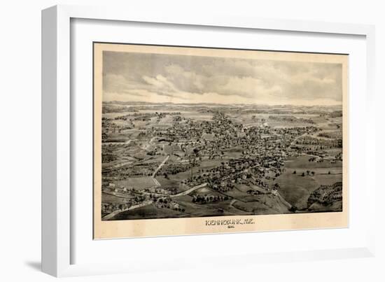 1895, Kennebunk Bird's Eye View, Maine, United States-null-Framed Giclee Print