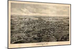 1895, Kennebunk Bird's Eye View, Maine, United States-null-Mounted Giclee Print