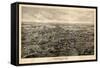 1895, Kennebunk Bird's Eye View, Maine, United States-null-Framed Stretched Canvas