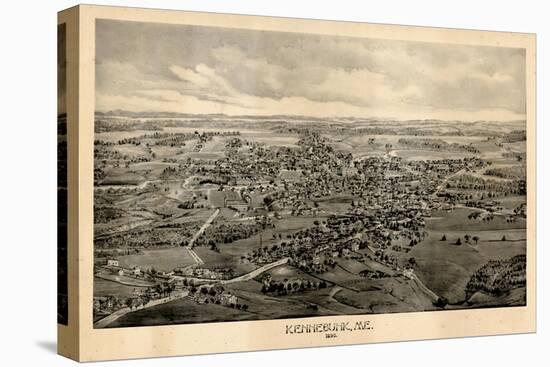 1895, Kennebunk Bird's Eye View, Maine, United States-null-Stretched Canvas