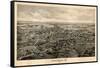 1895, Kennebunk Bird's Eye View, Maine, United States-null-Framed Stretched Canvas