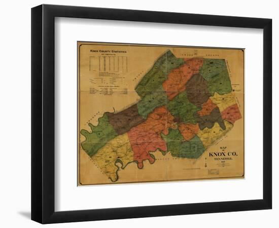 1895, Knox County Wall Map, Tennessee, United States-null-Framed Giclee Print