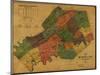 1895, Knox County Wall Map, Tennessee, United States-null-Mounted Giclee Print