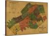 1895, Knox County Wall Map, Tennessee, United States-null-Stretched Canvas