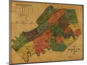 1895, Knox County Wall Map, Tennessee, United States-null-Mounted Giclee Print