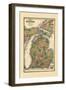 1895, Michigan State Map, Michigan, United States-null-Framed Giclee Print