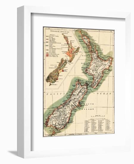 1895, New Zealand-null-Framed Giclee Print