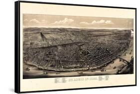 1895, Saint Louis 1895c Bird's Eye View, Missouri, United States-null-Framed Stretched Canvas