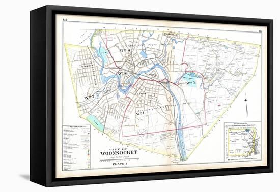 1895, Woonsocket City, Rhode Island, United States-null-Framed Stretched Canvas