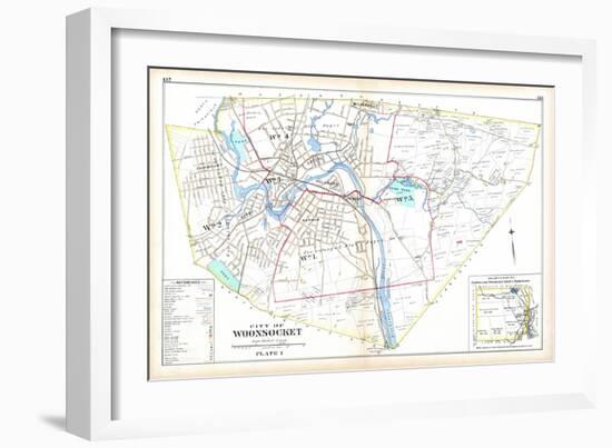 1895, Woonsocket City, Rhode Island, United States-null-Framed Giclee Print